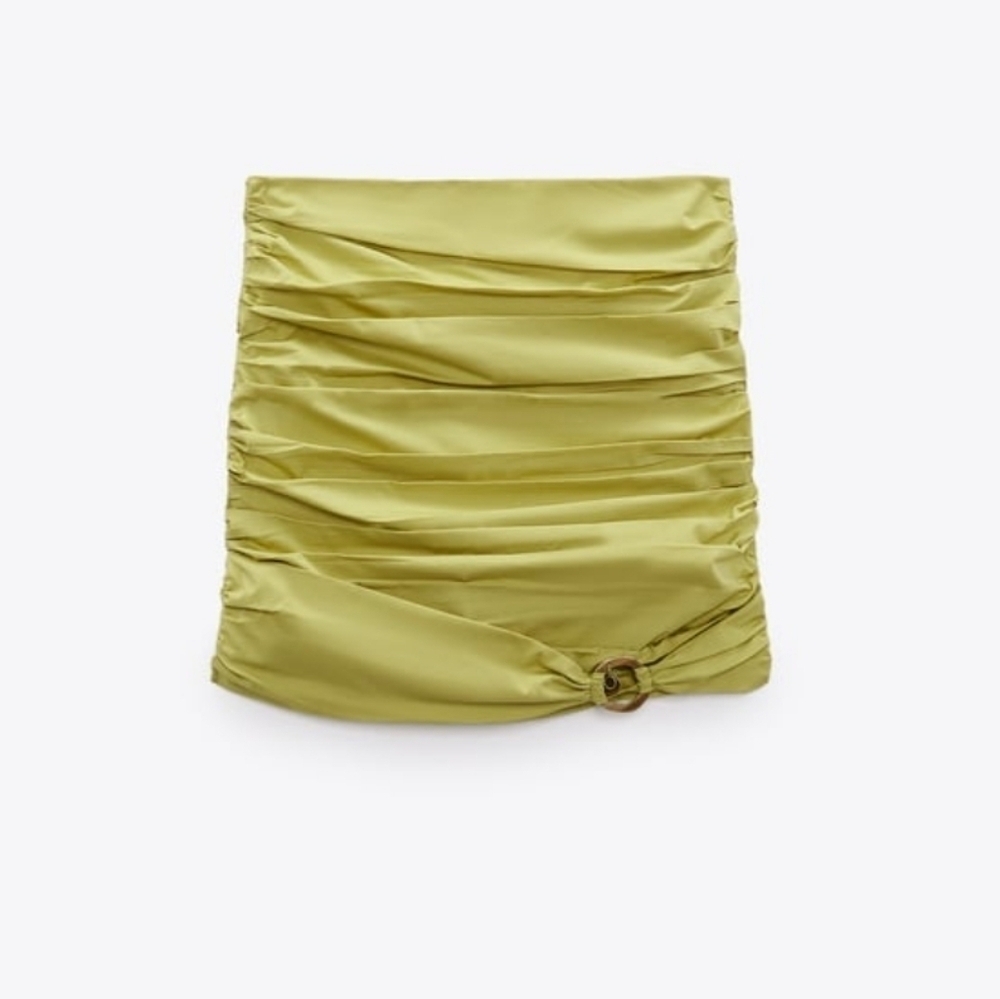 ZARA DRAPED MINI SKIRT